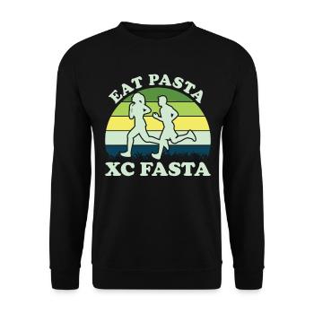 XC Running Cross Country Runner XC Runner - Sweat-shirt Unisexe - noir - Devant - Alina (178cm) & Michal (187cm)
