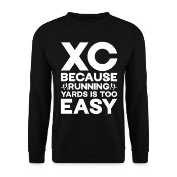 XC Running Cross Country Runner XC Runner - Unisex Pullover - Schwarz - Vorne - Alina (178cm) & Michal (187cm)