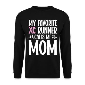 XC Running Cross Country Runner XC Runner - Unisex Pullover - Schwarz - Vorne - Alina (178cm) & Michal (187cm)