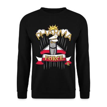 Apotheke Polen Pharma Force - Unisex Pullover - Schwarz - Vorne - Alina (178cm) & Michal (187cm)