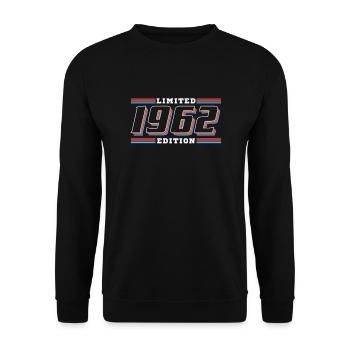 1962 Birthday Limited Edition 80s - Unisex Sweatshirt - black - Front - Alina (178cm) & Michal (187cm)