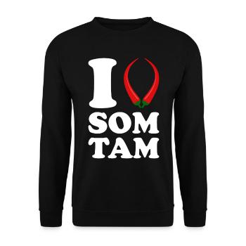 Som Tam Thai Papaya Salad Thai Salad Thai Food - Unisex Sweatshirt - black - Front - Alina (178cm) & Michal (187cm)