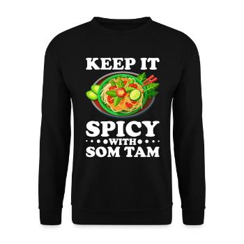 Som Tam Thai Papaya Salad Thai Salad Thai Food - Unisex Sweatshirt - black - Front - Alina (178cm) & Michal (187cm)