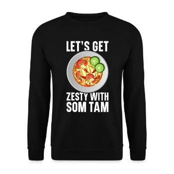 Som Tam Thai Papaya Salad Thai Salad Thai Food - Unisex Sweatshirt - black - Front - Alina (178cm) & Michal (187cm)