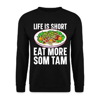 Som Tam Thai Papaya Salad Thai Salad Thai Food - Unisex Sweatshirt - black - Front - Alina (178cm) & Michal (187cm)