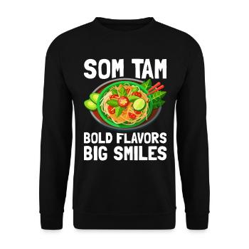 Som Tam Thai Papaya Salad Thai Salad Thai Food - Unisex Sweatshirt - black - Front - Alina (178cm) & Michal (187cm)