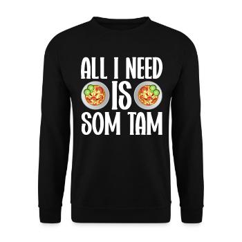 Som Tam Thai Papaya Salad Thai Salad Thai Food - Unisex Sweatshirt - black - Front - Alina (178cm) & Michal (187cm)