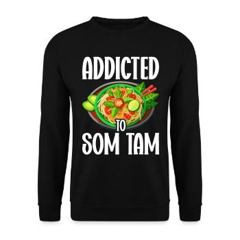 Som Tam Thai Papaya Salad Thai Salad Thai Food - Unisex Sweatshirt - black - Front - Alina (178cm) & Michal (187cm)