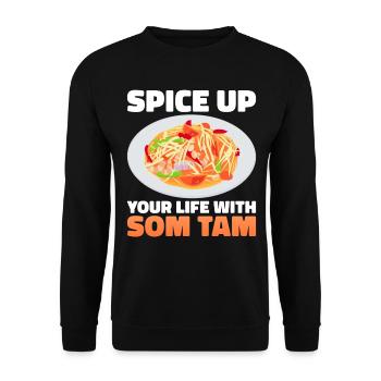 Som Tam Thai Papaya Salad Thai Salad Thai Food - Unisex Sweatshirt - black - Front - Alina (178cm) & Michal (187cm)