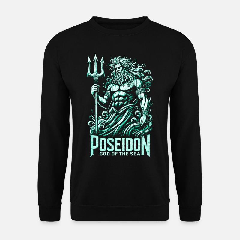 Poseidon - Gott der Meere - Unisex Pullover - Schwarz
