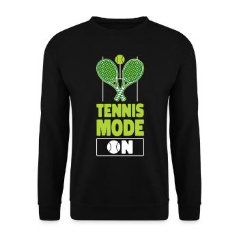 Drôle de joueur de tennis Raquette Tennis - Sweat-shirt Unisexe - noir - Devant - Alina (178cm) & Michal (187cm)