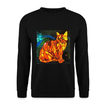 Vitrail artiste Vitrail Art - Sweat-shirt Unisexe - noir - Devant - Alina (178cm) & Michal (187cm)