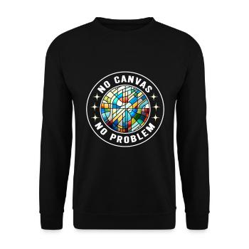 Vitrail artiste Vitrail Art - Sweat-shirt Unisexe - noir - Devant - Alina (178cm) & Michal (187cm)