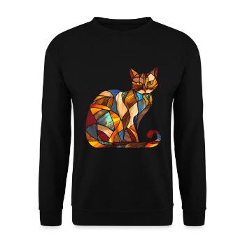 Stained Glass Artist Stained Glass Art - Unisex Sweatshirt - black - Front - Alina (178cm) & Michal (187cm)