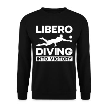 Volleyball Libero - Unisex Sweatshirt - black - Front - Alina (178cm) & Michal (187cm)