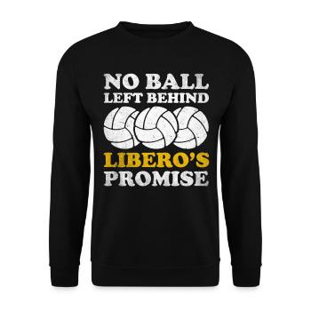 Volleyball Libero - Unisex Sweatshirt - black - Front - Alina (178cm) & Michal (187cm)