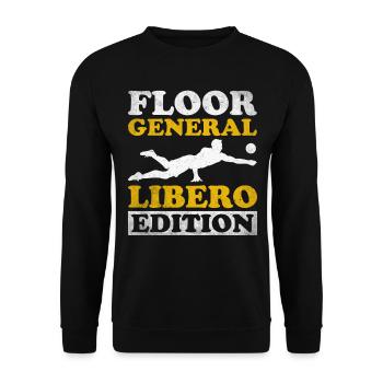 Volleyball Libero - Unisex Sweatshirt - black - Front - Alina (178cm) & Michal (187cm)