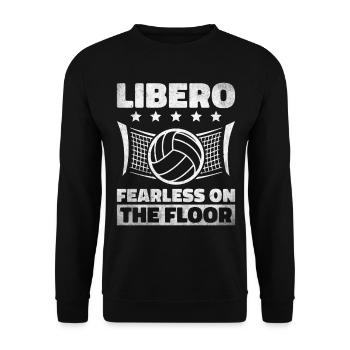 Volleyball Libero - Unisex Sweatshirt - black - Front - Alina (178cm) & Michal (187cm)