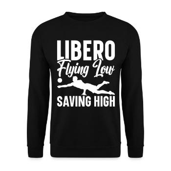 Volleyball Libero - Unisex Sweatshirt - black - Front - Alina (178cm) & Michal (187cm)