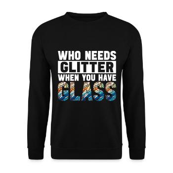 Vitrail artiste Vitrail Art - Sweat-shirt Unisexe - noir - Devant - Alina (178cm) & Michal (187cm)
