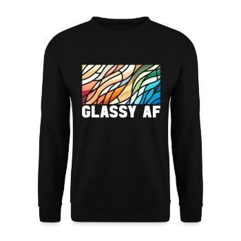 Vitrail artiste Vitrail Art - Sweat-shirt Unisexe - noir - Devant - Alina (178cm) & Michal (187cm)