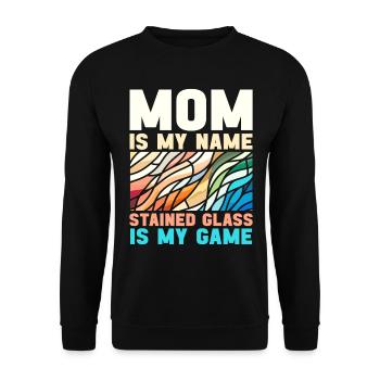Stained Glass Artist Stained Glass Art - Unisex Sweatshirt - black - Front - Alina (178cm) & Michal (187cm)