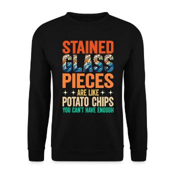 Stained Glass Artist Stained Glass Art - Unisex Sweatshirt - black - Front - Alina (178cm) & Michal (187cm)