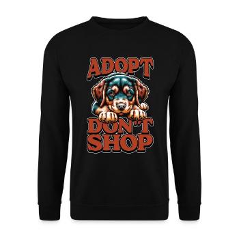 Animal Shelter Adopt Don't Shop Animal Rights - Unisex Sweatshirt - black - Front - Alina (178cm) & Michal (187cm)