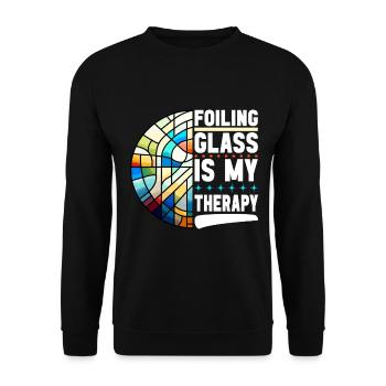 Stained Glass Artist Stained Glass Art - Unisex Sweatshirt - black - Front - Alina (178cm) & Michal (187cm)