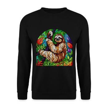 Vitrail artiste Vitrail Art - Sweat-shirt Unisexe - noir - Devant - Alina (178cm) & Michal (187cm)