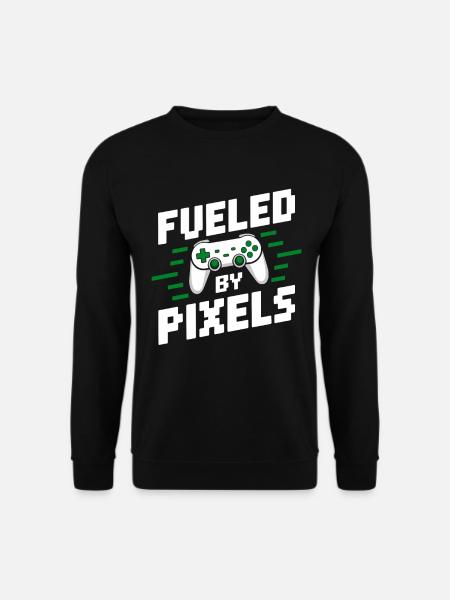 Fueled By Pixels Gameing Design - Unisex Sweatshirt - black