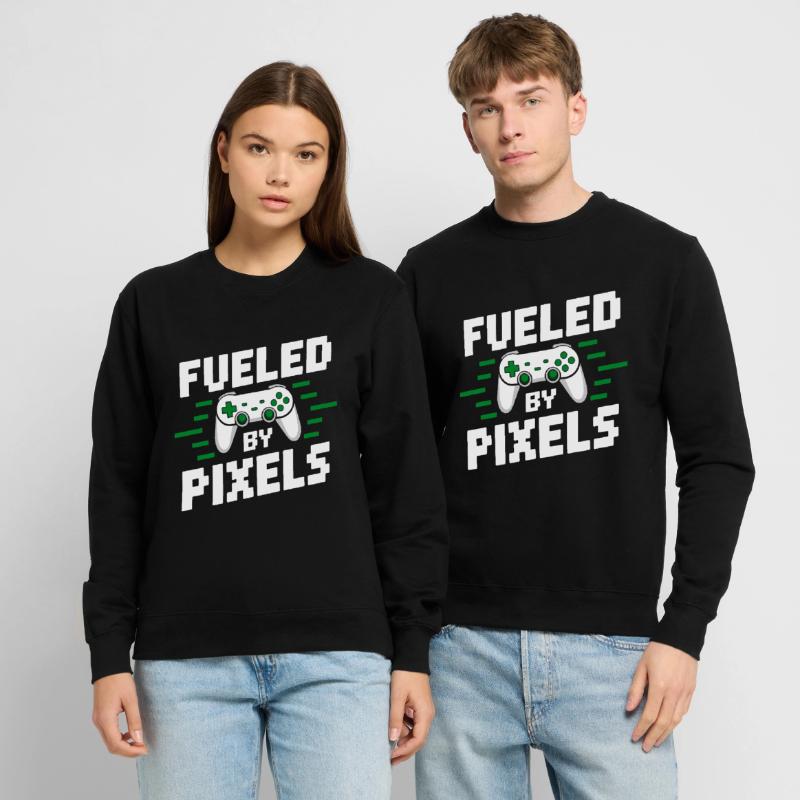 Alimenté par la conception de jeu de pixels Sweat-shirt Unisexe