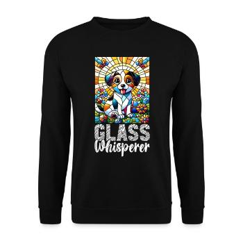 Vitrail artiste Vitrail Art - Sweat-shirt Unisexe - noir - Devant - Alina (178cm) & Michal (187cm)