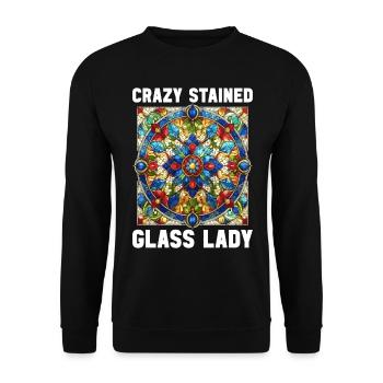 Vitrail artiste Vitrail Art - Sweat-shirt Unisexe - noir - Devant - Alina (178cm) & Michal (187cm)