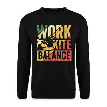 Kitesurfen Kite Balance Kiten Kitesurfing - Unisex Pullover - Schwarz - Vorne - Alina (178cm) & Michal (187cm)