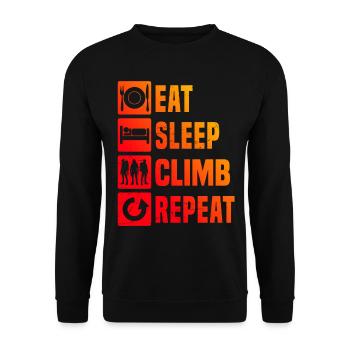 Grimpeurs Bloc Femmes Hommes Bloc - Sweat-shirt Unisexe - noir - Devant - Alina (178cm) & Michal (187cm)
