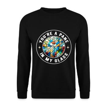 Vitrail artiste Vitrail Art - Sweat-shirt Unisexe - noir - Devant - Alina (178cm) & Michal (187cm)