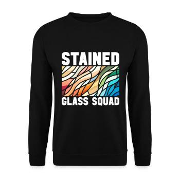 Vitrail artiste Vitrail Art - Sweat-shirt Unisexe - noir - Devant - Alina (178cm) & Michal (187cm)