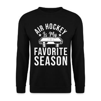 Air Hockey Is My Favorite Season - Air Hockey Play - Unisex Pullover - Schwarz - Vorne - Alina (178cm) & Michal (187cm)