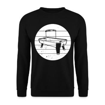 Air Hockey stick Air Hockey Lover Air Hockey Playe - Unisex Sweatshirt - black - Front - Alina (178cm) & Michal (187cm)
