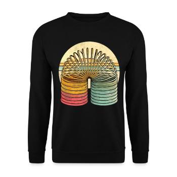 Stair Runner Retro – Slinky for Young and Old - Unisex Sweatshirt - black - Front - Alina (178cm) & Michal (187cm)