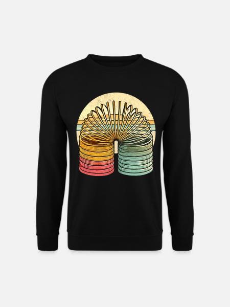 Treppenläufer Retro – Slinky für Jung und Alt - Unisex Pullover - Schwarz