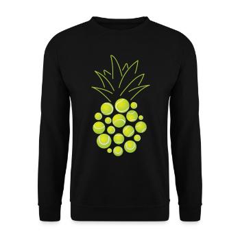 Raquette de joueur de tennis drôle - Sweat-shirt Unisexe - noir - Devant - Alina (178cm) & Michal (187cm)