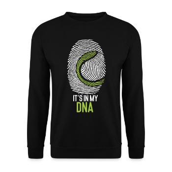 Funny Tennis Player Racket - Unisex Sweatshirt - black - Front - Alina (178cm) & Michal (187cm)