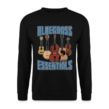 Bluegrass Essentials String Instrument Music Lover - Unisex Pullover - Schwarz - Vorne - Alina (178cm) & Michal (187cm)