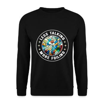 Vitrail artiste Vitrail Art - Sweat-shirt Unisexe - noir - Devant - Alina (178cm) & Michal (187cm)