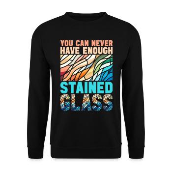 Vitrail artiste Vitrail Art - Sweat-shirt Unisexe - noir - Devant - Alina (178cm) & Michal (187cm)