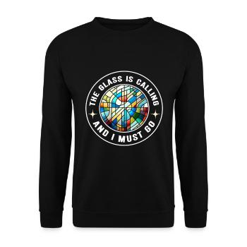 Vitrail artiste Vitrail Art - Sweat-shirt Unisexe - noir - Devant - Alina (178cm) & Michal (187cm)
