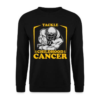 Krebs Im Kindesalter Childhood Cancer Awareness - Unisex Pullover - Schwarz - Vorne - Alina (178cm) & Michal (187cm)