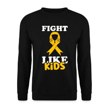 Krebs Im Kindesalter Childhood Cancer Awareness - Unisex Pullover - Schwarz - Vorne - Alina (178cm) & Michal (187cm)